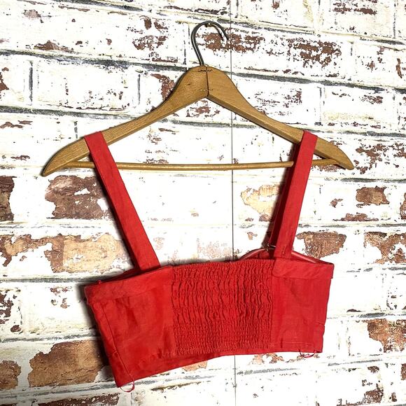 NWT Anthropologie Maeve Linen & Cotton Removable Straps Bustier Crop Top - Picture 13 of 13